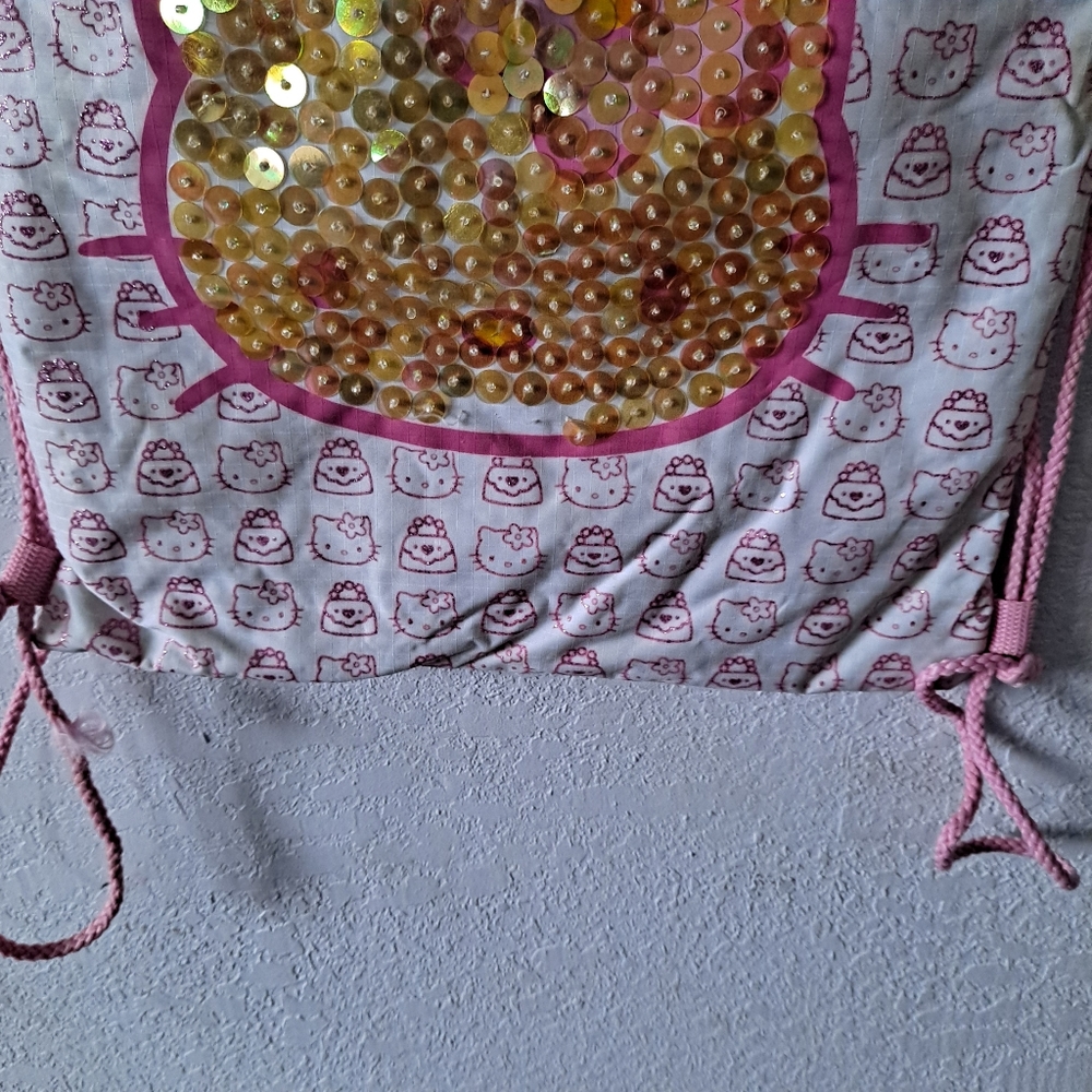 Hello Kitty Sequin Drawstring Backpack - image 3